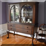 F34. Paine Furniture china cabinet with 2 drawers. 69”h x 42”w x 17”d - $350 